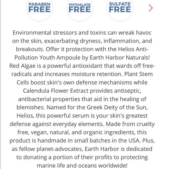 EARTH HARBOR Helios Anti-Pollution Youth Ampoule - Picture 2 of 2